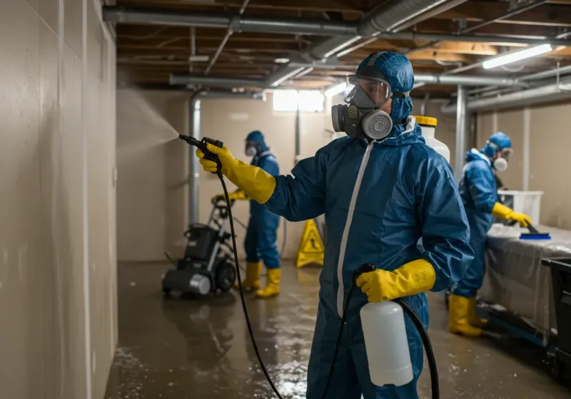 Basement Sanitization and Antimicrobial Treatment process in St Johnsbury, VT